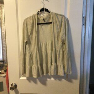 Sparkly Tahari Silver & Grey Cardigan - Size medium